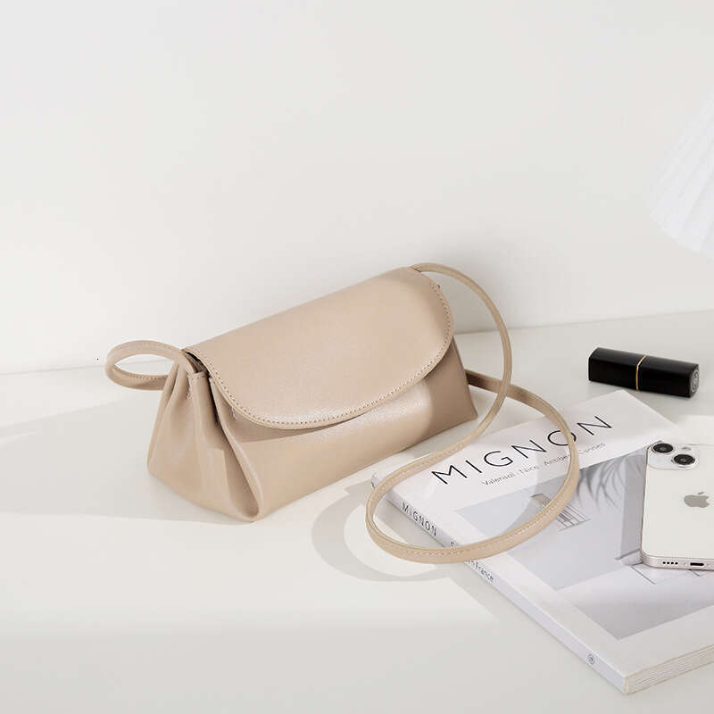 Fashion High-Quality Soft Leather Mini 2025 New Summer Simple Versatile Cloud Single Shoulder Crossbody Women's Bag