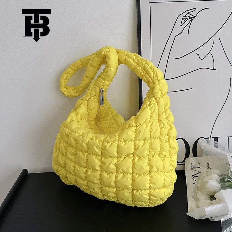 TB BHULAMTE Designer Bag Pleated Cloud Bag Versatile Fashion Single Shoulder Handbag Dumpling Bag Luxury Bag Large Capacity Down Cotton Underarm Women