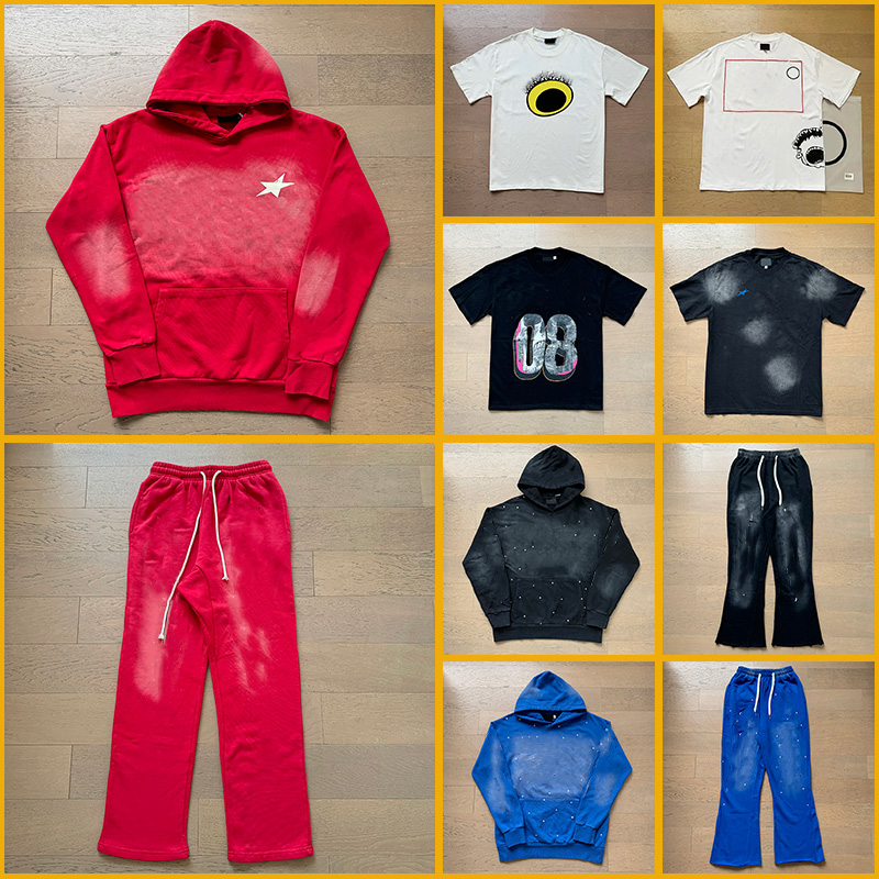 Designer hoodie mens shirt men tshirt for men womens hippie short sets Y2K vintage hoodies and pants streetwear washed classic Man Tee Woman Tops Clothing 47ko