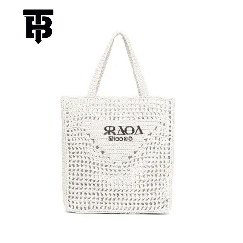 Fashion Handmade Hollowed Out Letter Embroidery Woven Bag Free Shipping Designer Luxury Handbag Niche Casual Mesh Bag Single Shoulder Beach Bag
