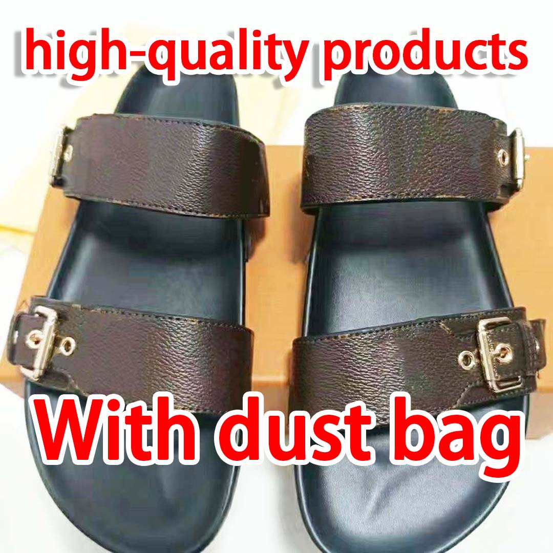 women slides slipper Summer Sandals luxurys designers real leather platform sandal Flats fashion Old flower shoes Ladies