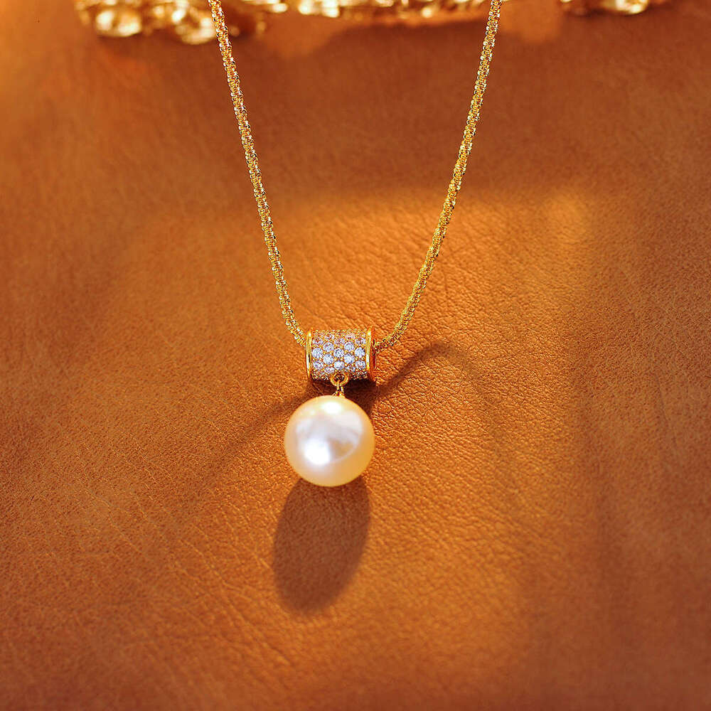 DH collections: New Golden Slim - Waist Full - diamond Pearl Necklace for Women