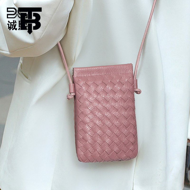 TB BHULAMTE Designer Bag Factory Direct Luxury Bag Sale Vertical Phone Small Square Bag Fashion Handwoven Bag Mini Cute Solid Color Shoulder Crossbody