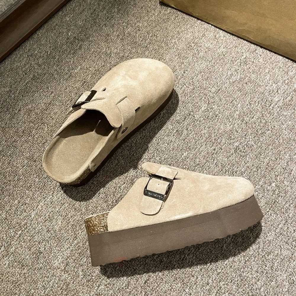 2025 Womens Platform Slippers Womens Mules Cork Clogs Slippers Outdoor Deep Heels Waterproof Beach Slippers with Arch Support W250905