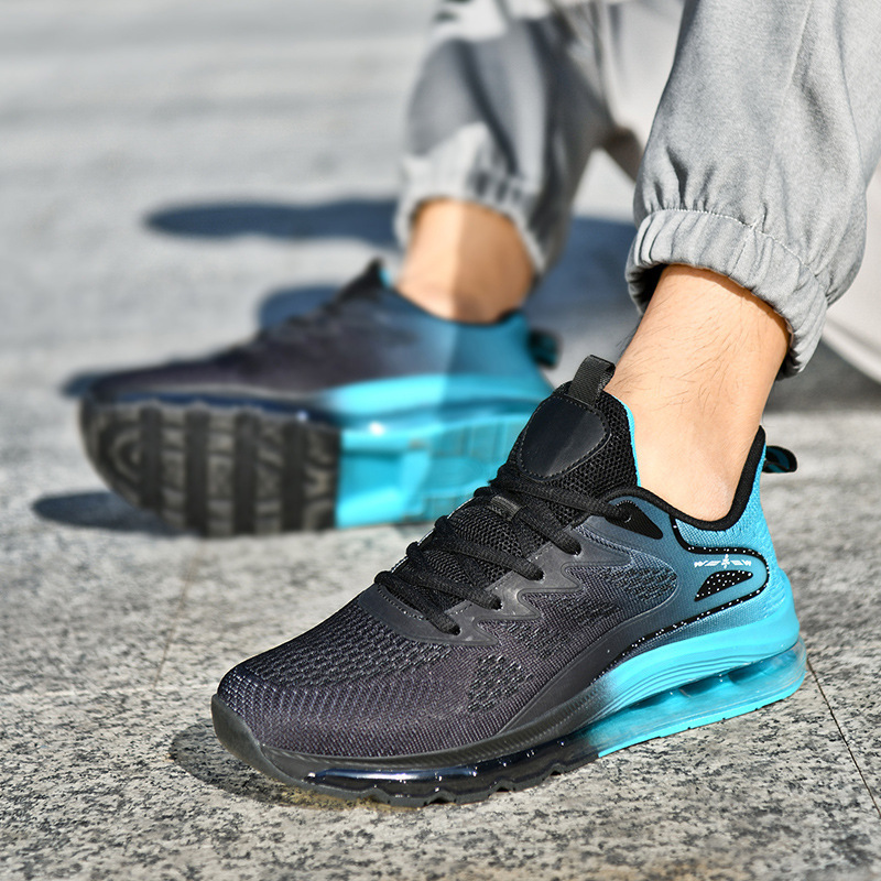 Fashion Air Cushion Running Shoes For Men Big Size Breathable Mesh Shock absorption Sneakers