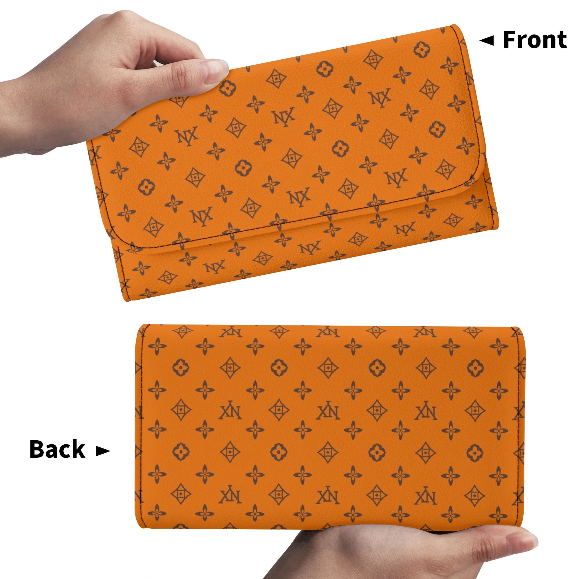 NXY Clutch Long Wallet Litchi Texture Three Fold Large Capacity Wallet Stylish and Functional Long Wallet for Women Elegant and Versatile Clutch Walle