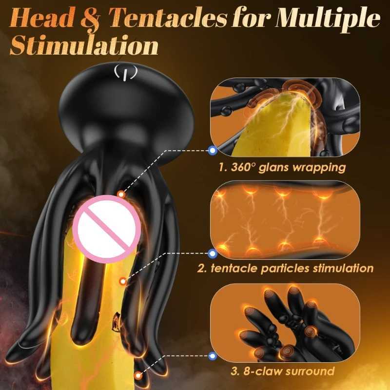 Sex Male Glan Masturbator Vibrator Penis Glan Testicle Massage Trainer Delay Ejaculation Silicone Sex Toys Adult Goods for MenXJ250905