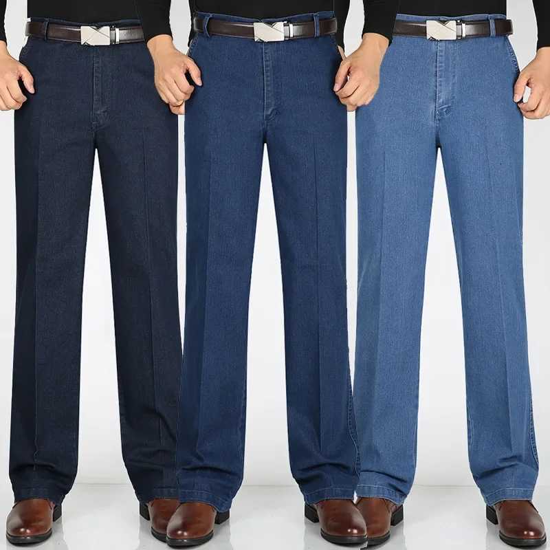 Mens jeans Autumn Winter Highwaisted Elastic Business Jeans Casual Trousers Mens Jeans Plus size 2940 W250905