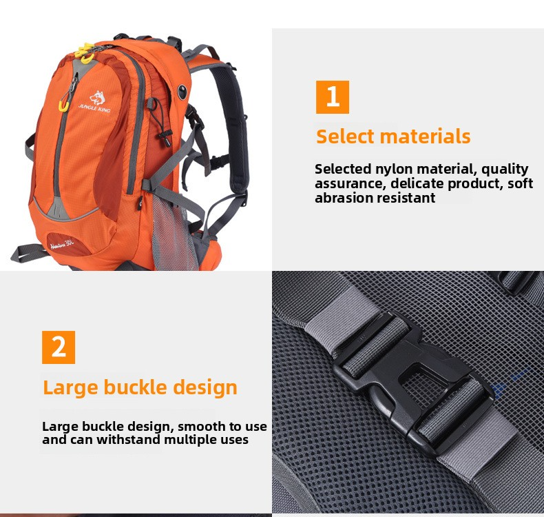 Outdoor Sports Backpack, Student Schoolbag Travel Light and Portable Hiking and Camping Bag, 30L