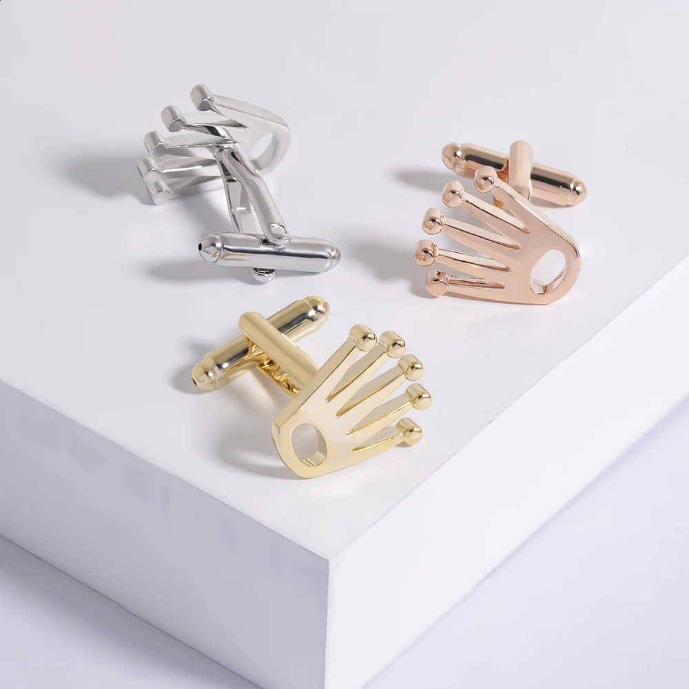 Mens Vola Crown Brass Cufflinks Gold Rose Silver Tones Copper Personality Modern Jewelry Accessories 250904