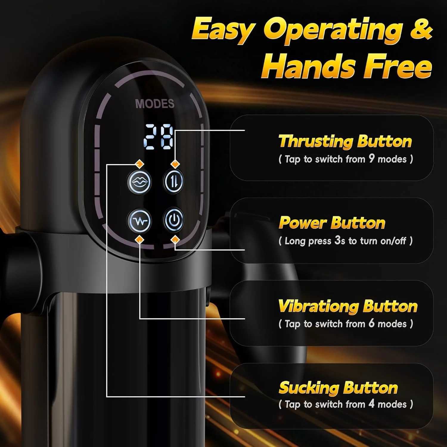 Automatic Thrusting Sucking Male Masturbator Blowjob Masturbation with Handle LCD Display Penis Pump Stroker Sex Toys for Men 18XJ250905