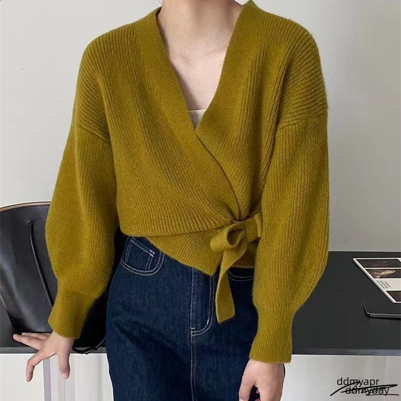 Irregular Cashmere Sweater For Women In Autumn And Winter High-End Button With Wool Cardigan Fashionable Knitted Ultra-Thin L065 241230 ddmyday ddmyda