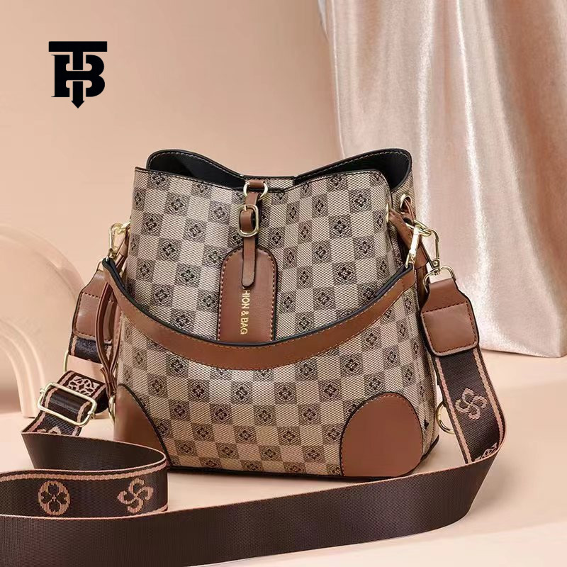 Luxury Brand Designer Bag Hot Selling New Exquisite Women's Bag Bagpu Plaid Bucket Bag Large Capacity Shoulder Bag Crossbody Bag Ladies Bags