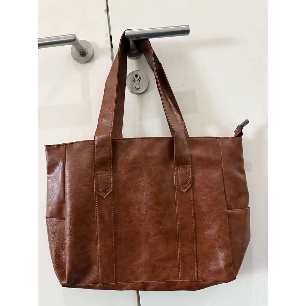 for Women 2024 New Korean Style Large Capacity Versatile Tote Handbag Soft Leather Women's Shoulder Bag