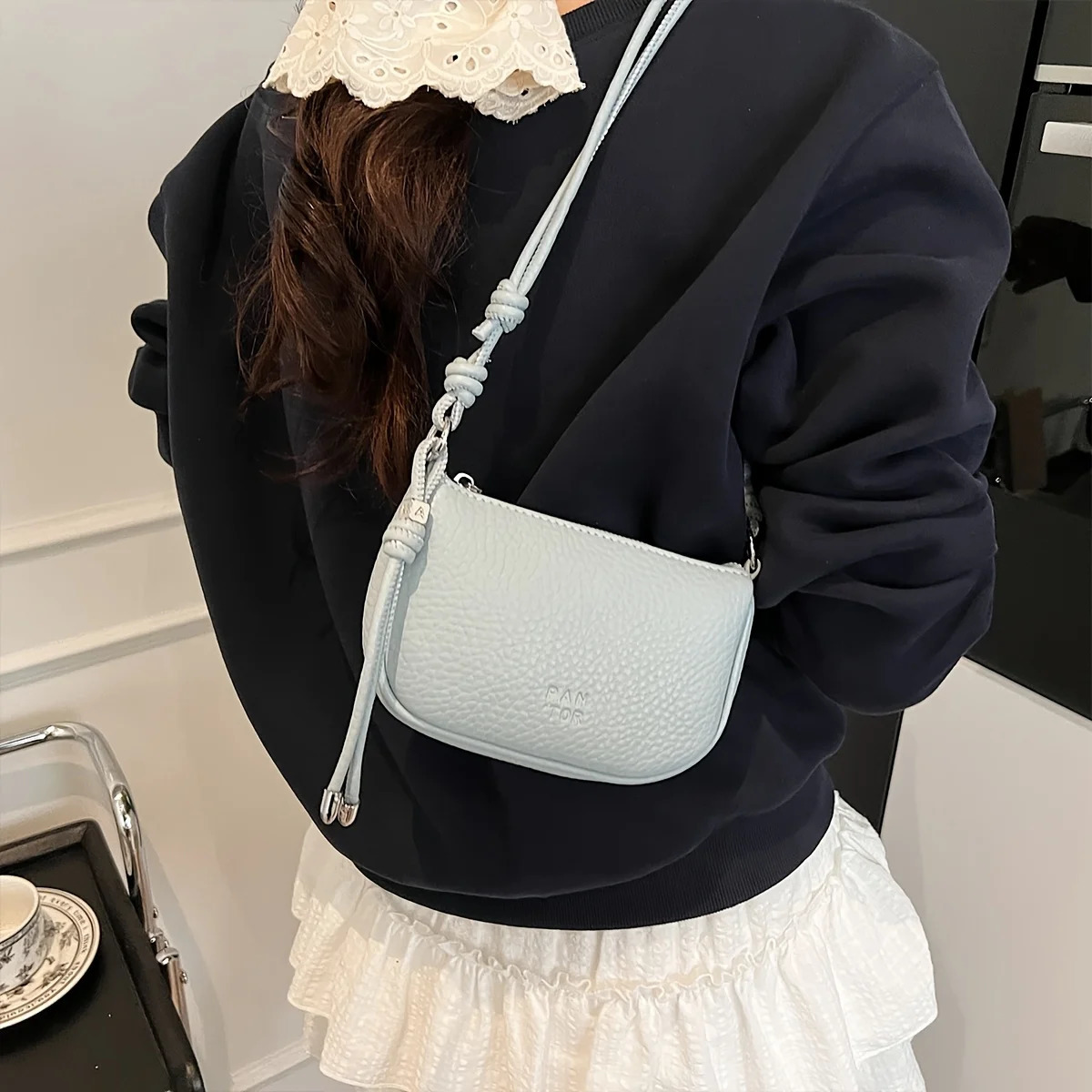 Ladies Crossbody Bag Is Fashionable Versatile Solid Color Exquisite Daily Commuting Casual Shoulder Bag 250903