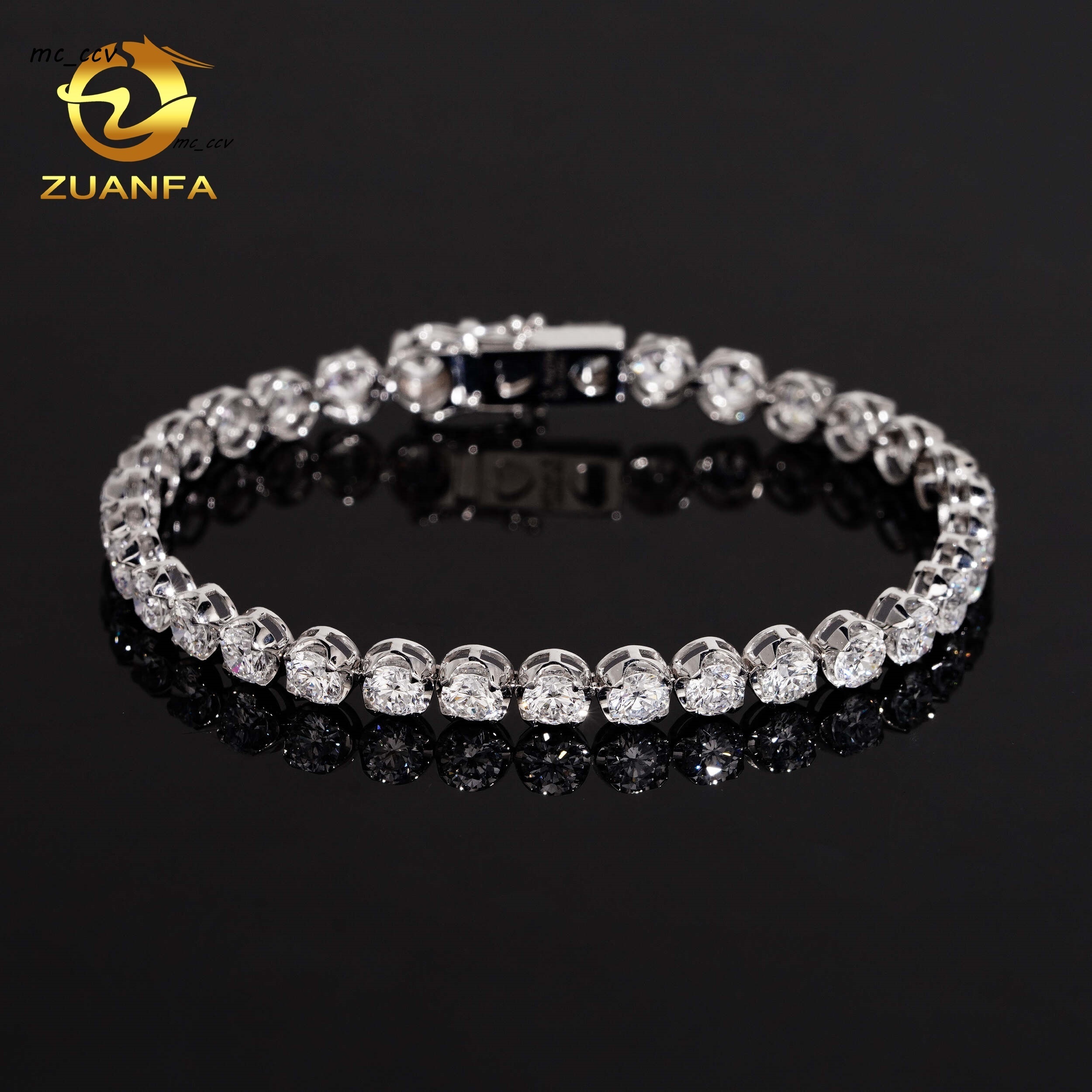 Fashion Jewelry Unisex Luxury IGI Certificate 18k Real Gold Lab Grown Diamond Tennis Bracelet