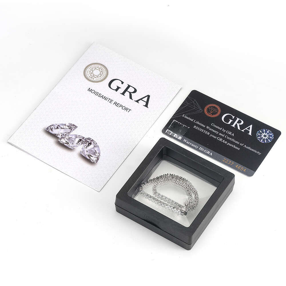 Rinntin SMN Men Women Hip Hop Iced Out Fine Jewelry 2MM 3MM 4MM 5MM S Sier Vvs Moissanite Tennis Chain Necklace