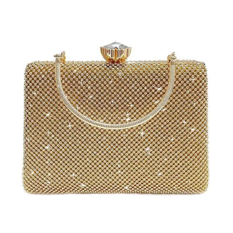 New Square Water Dia Handheld Dress Crossbody Women's Single Shoulder Evening Bag