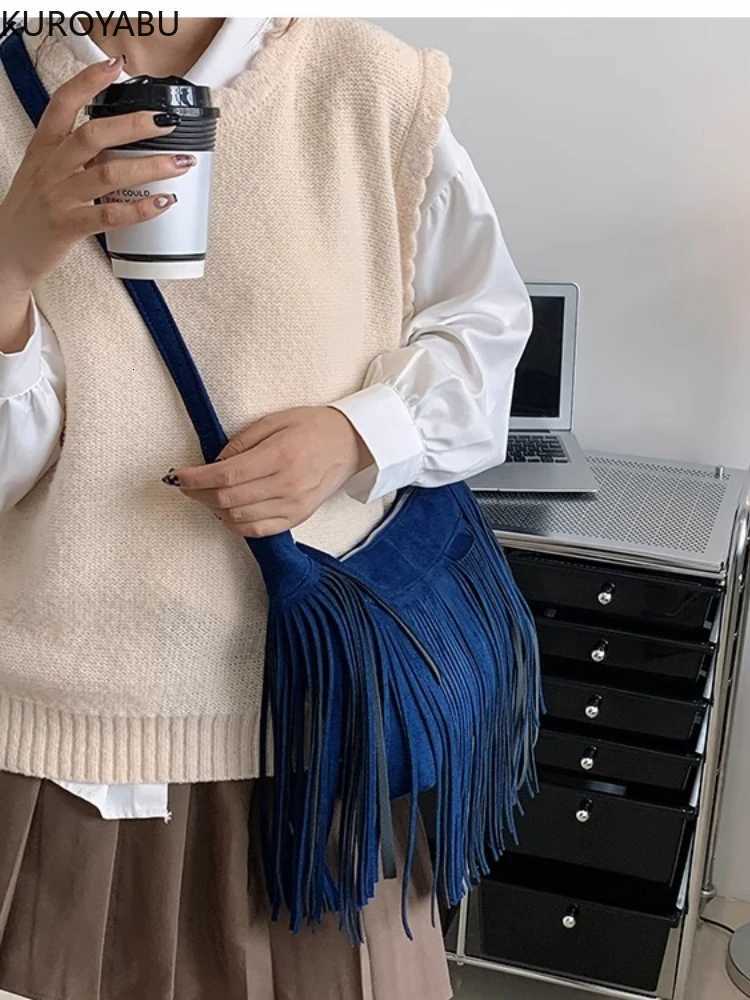 Fashion Vintage Tassel Crossbody Shoulder Bags Women Suede Small Handabg and Purse Female Large Capacity Design Hobos Bag Z250903