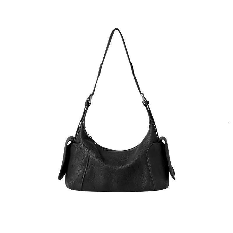 Qiu Zhen Vegetable-Tanned Cowhide Casual Toast Crossbody Shoulder Commuter Bag for Women