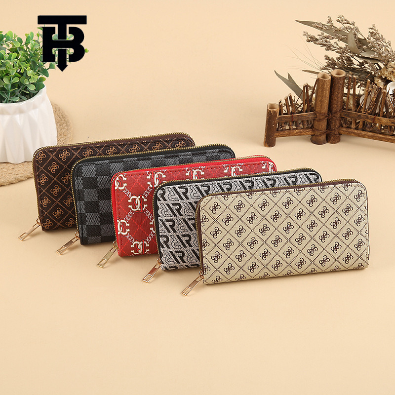 TB BHULAMTE Designer Bag Vintage Floral PU Eco-friendly Wallet Women's Clutch Bag Storage Bag Phone Bag Long Luxury Bag Multi-purpose Wallet
