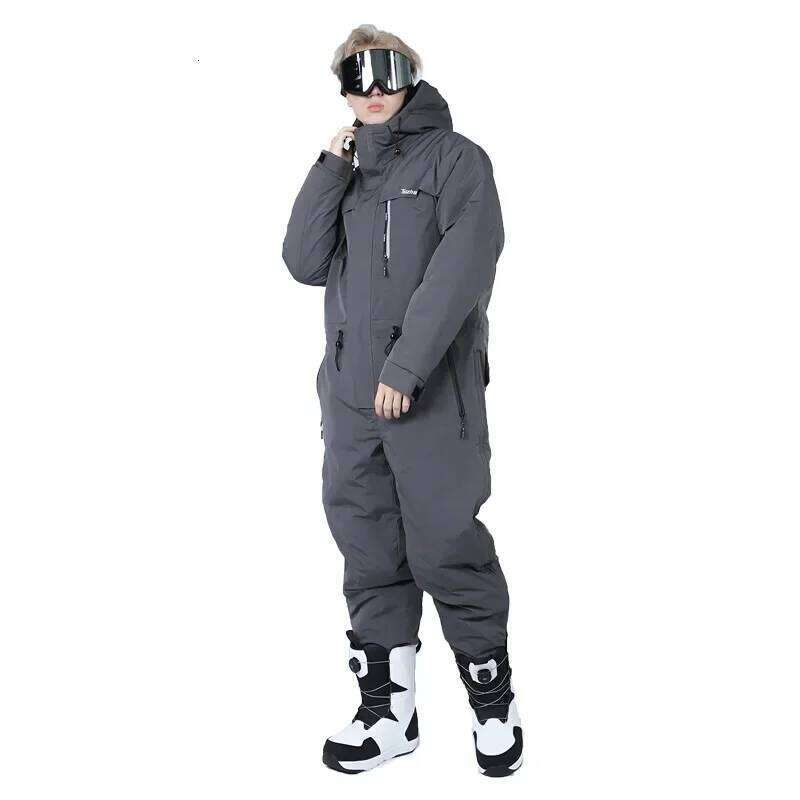 Cold Resistant Men's And Women's Jumpsuit Outdoor Set Waterproof Windproof Winter Clothes Snow Suit Ski Outfit