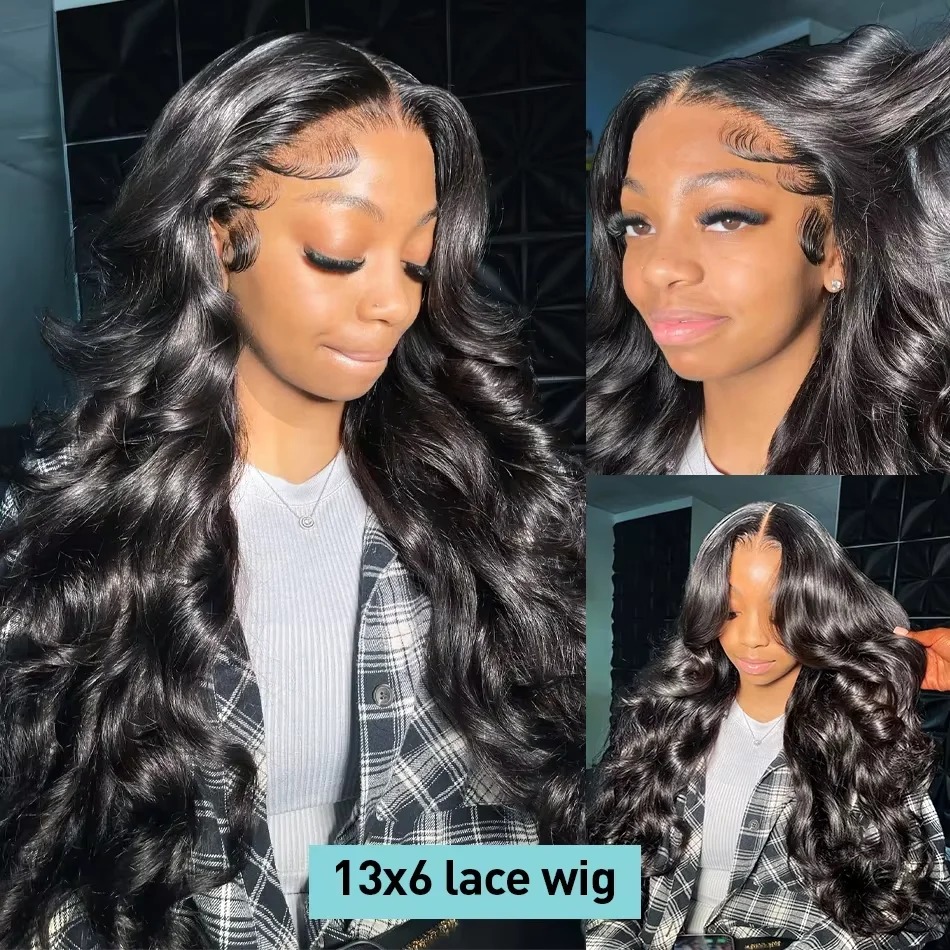 30 Inch Body Wave Lace Front Wig 13x6 Hd Lace Wigs 250% black 13x4 Pre Plucked Raw Transparent Lace Frontal Human Hair Wig for Black Women