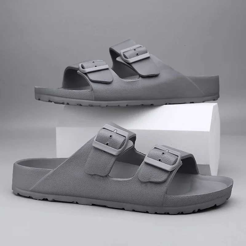 Trendy Mens SlipOn Beach Slippers with Casual Buckle Comfortable Flat Heel Cover for Couples W250905