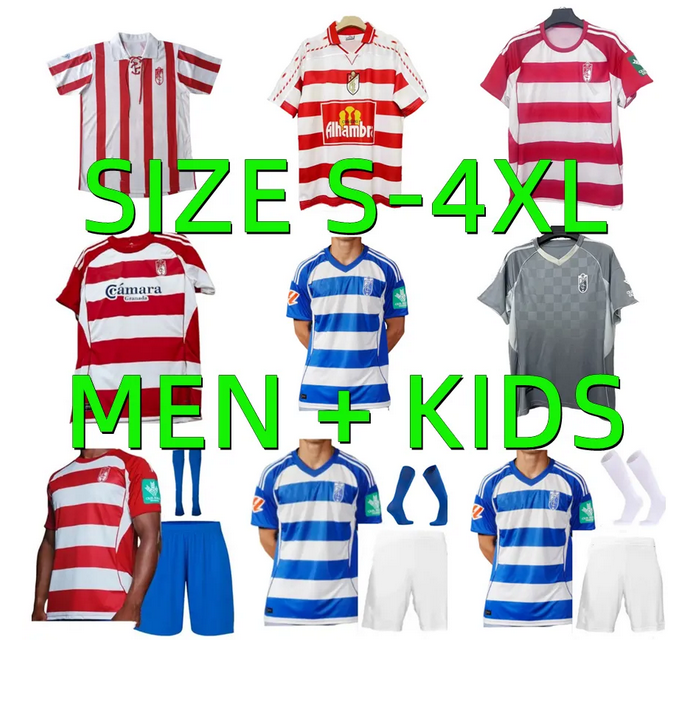 25 26 Granada CF soccer jerseys 2025 2026 L.WILLIAMS STOICHKOV BOYE M.TRIGUEROS WEISSMAN HONGLA INSUA RUIZ LAMA 1997 1998 2005 2006 RETRO football shirts Men kids kit