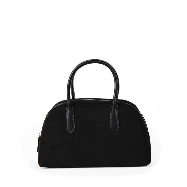 Autumn Winter New Korean Version Niche Design Handbag With Versatile Texture And Delicate Touch, Suede Bowling Bag