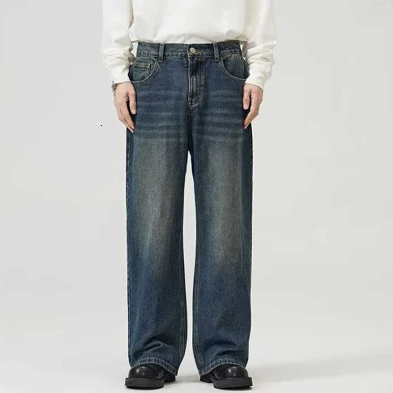 Summer Men Baggy Denim Jeans Male New Fashion Wash Straight Wide Leg Casual Trousers High Street Hot Sale Loose Trousers W250905