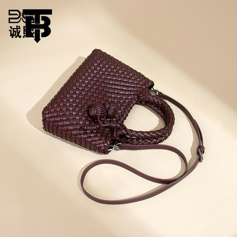 TB BHULAMTE Designer Bag Niche Woven Handbag For Women New Soft Leather Casual Shoulder Luxury Bag Crossbody Bag Fashion Versatile Handheld Small Tote