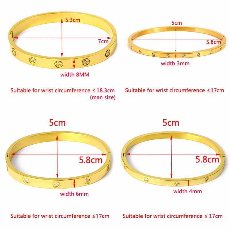Luxury Cubic Zirconia Stainl Steel Bracelets for Wen Crystals Bangles Simple Style Couple Jewelry Rance Wedding Gift S250905
