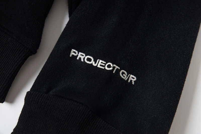 Double Zipper Project G/R Hoodie Sleeve Glove Long Men Women High Quality winter Band Play perform Sweatshirts Pullovers 250815