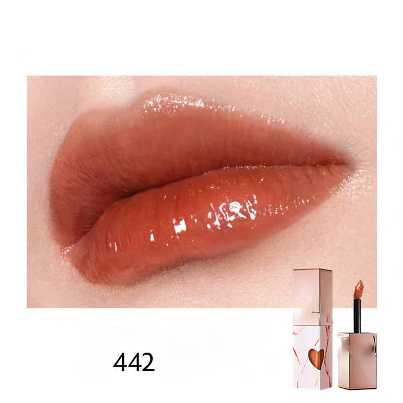 Marble Love Lip Glaze Mirror Lip Glaze # 422 # 610 Festival Limited Moisturizing Crystal Shiny Glitter Lipgloss 5.5ml Makeup Gift High Quality Fast De