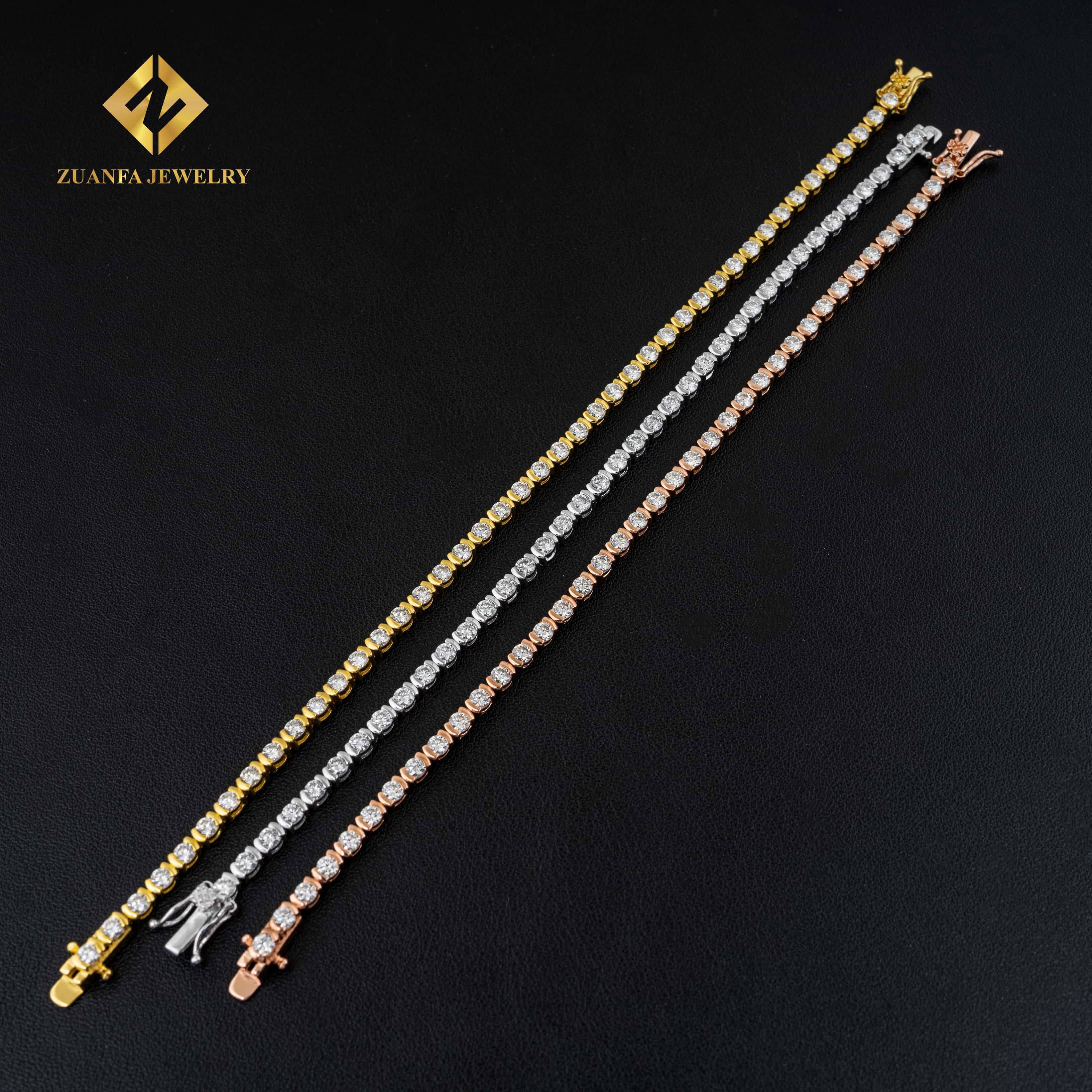 Tennis Chain Silver With Moissanite Diamond Good Price Good Quality Bracelet Fashion Diamond Women Bracelet