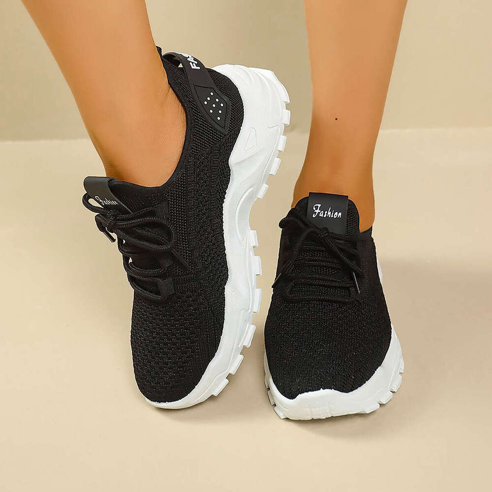 36-41 Plus Size Soft Sole Comfortable Women's Summer New Style White Shoes Slip-On Designer Shoe Lace-Up Casual Sneakers