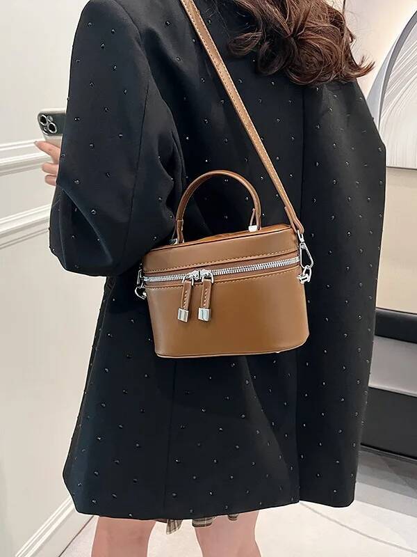 Mini Box PU Leather Crossbody Bag for Women Cute Totes Brand 2024 Summer Shopper Girls Shoulder Handbag