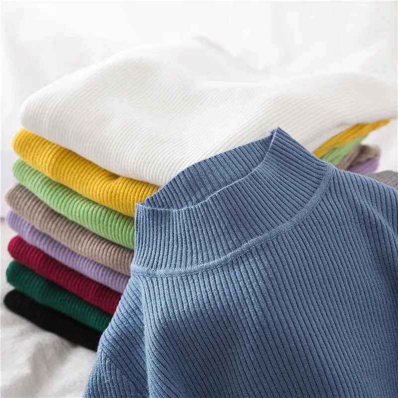 Turtleneck Sweater Women Knitted Soft Pullovers cashmere Jumpers Basic Solid Soft Sweaters Women Autumn Winter Casual Top Z250905