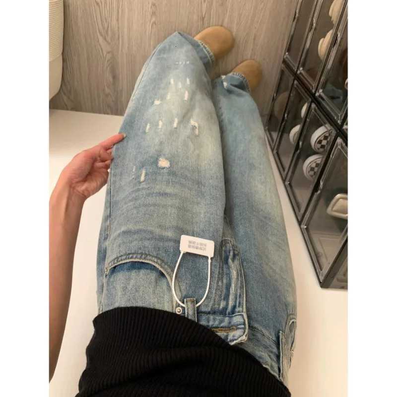 High Waisted Slim American Women Jeans Fashion Street Casual Loose man Jeans Simple Basic Straight Chicly Leg Pants W250905
