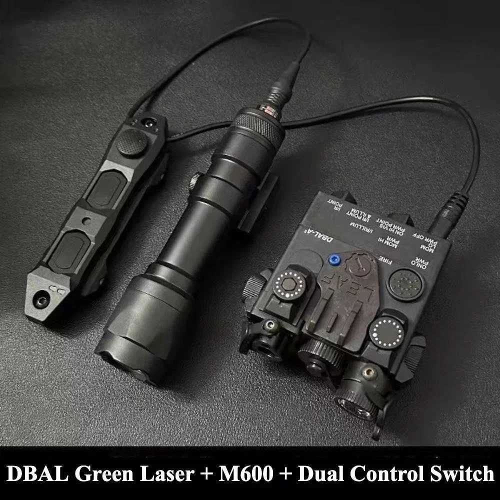 Nylon PEQ15DBALA2 Red Gree Laser Light White LED Flashlight M600C Flashlight with Dual Function Switch Hunting AccsesoriesXJ250905