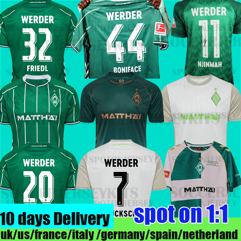 3xl 4XL Werder Bremen Jerseys 25 26 football shirts men kids shirt retro 2001 jerseys 1994 95 Bremen retro green jerseys 96 97 Trikot FRIEDL SCHMID STAGE MBANGULA