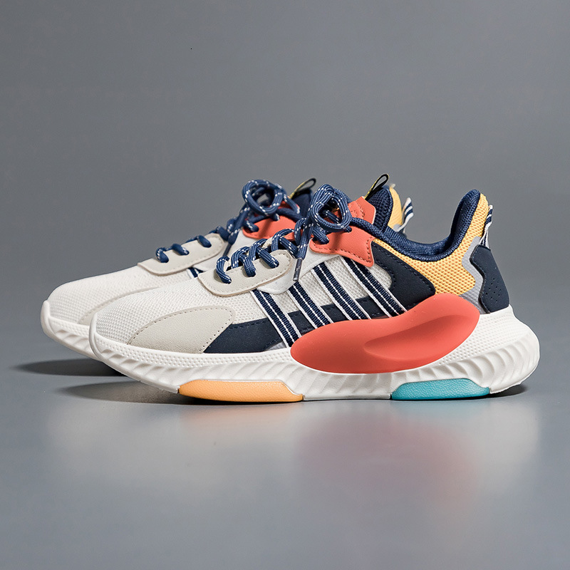 2025 New Sneakers For Men And Women Korean Style Color Blocked Fashionable And Breathable Mesh Sport Shoes