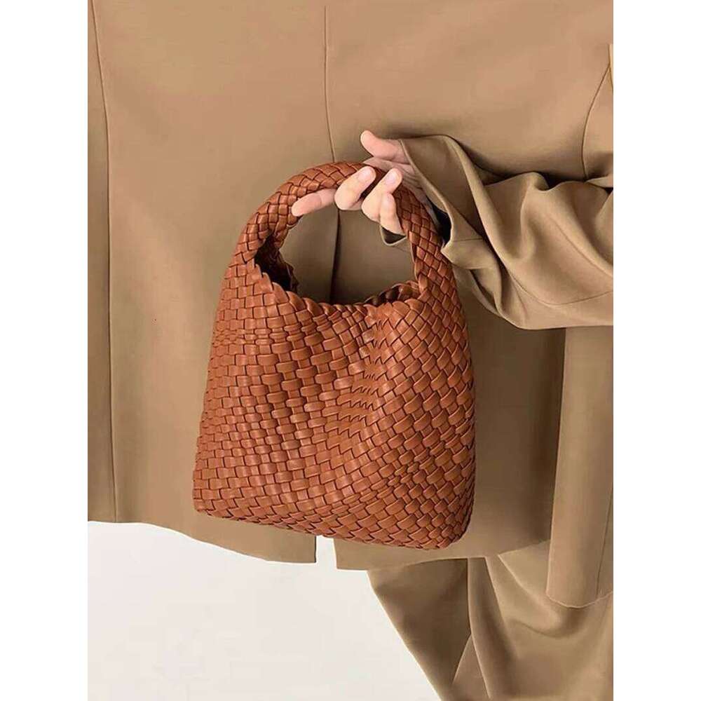 Designer 2024 woman Brand New Product PU Small size hand-woven bucket bag High quality Women's handbag