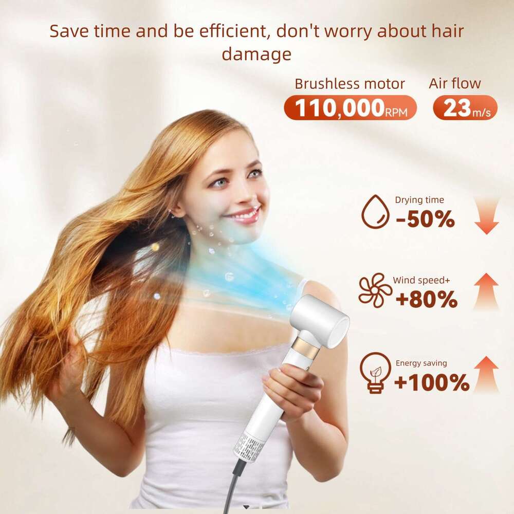 Designer Brand High Speed Multi Function Head Replacement Electric Brushless Hair Dryer Straight Curling Iron Hot Air