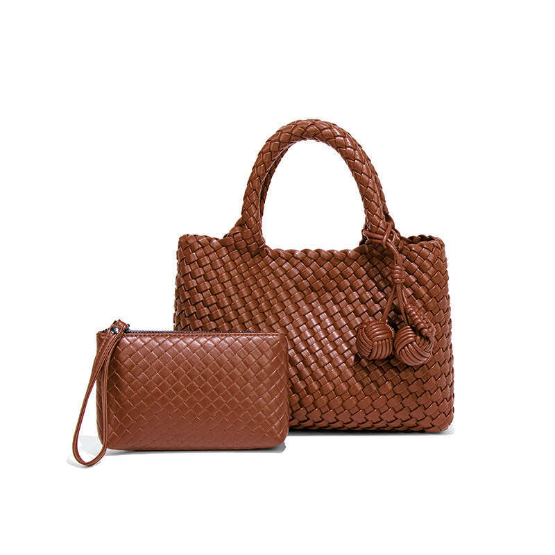 DHpet_wholesale Niche Woven Handbag for Women New Soft Leather Casual Shoulder Crossbody Fashion Versatile Handheld Small Tote Bag