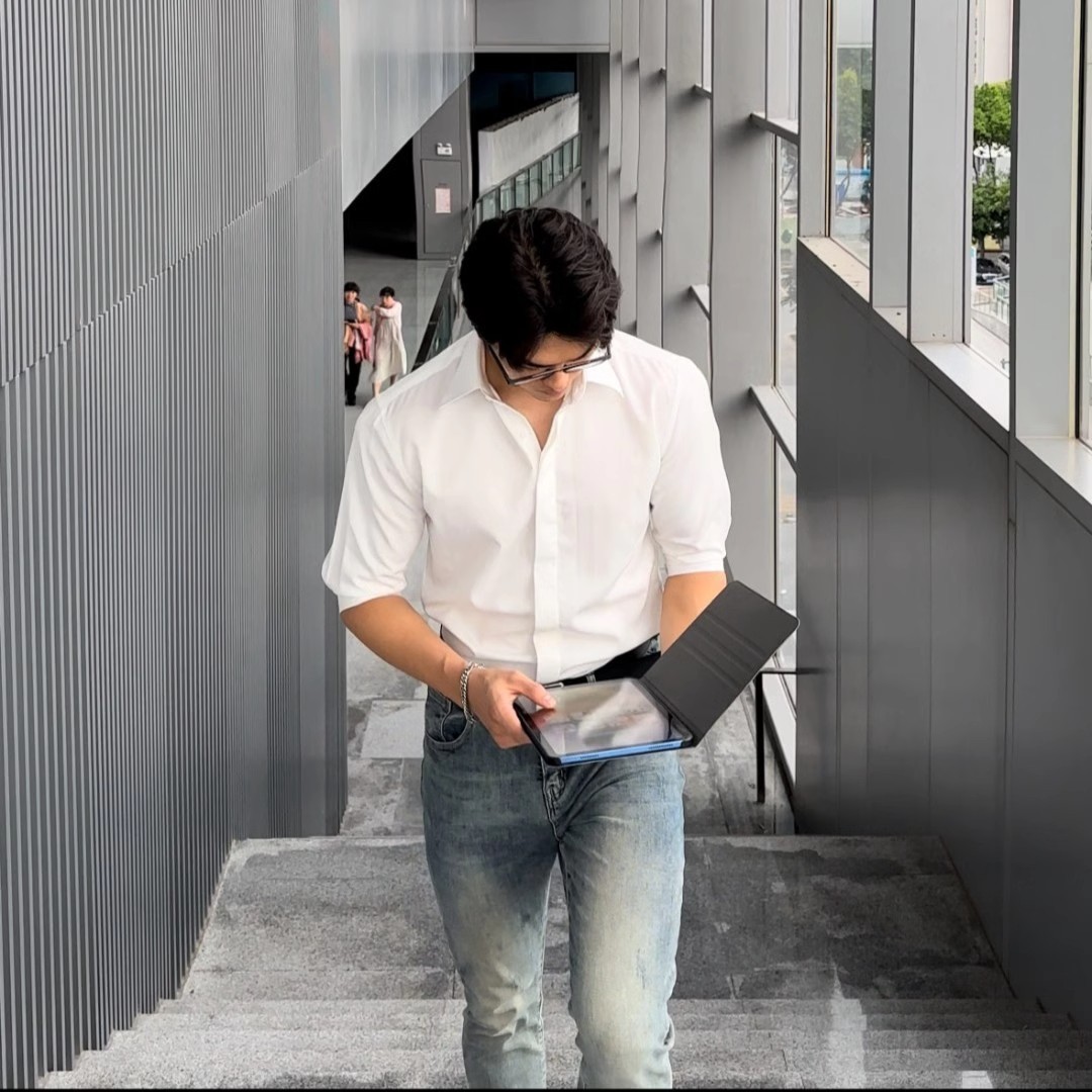 D90505 Spring and autumn heavyweight jacket sweatshirt double zipper hooded cardigan men's sweatshirt