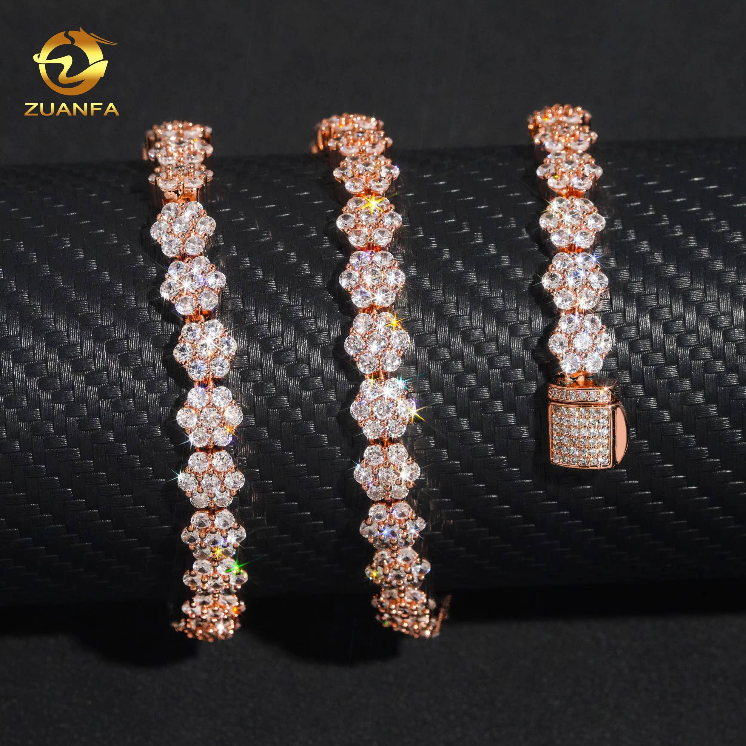 Pass Diamond Tester 925 Sterling Silver Diamond Luxury Fashion Jewelry Vvs Moissanite Hip Hop Jewelry Cuban Link Chain