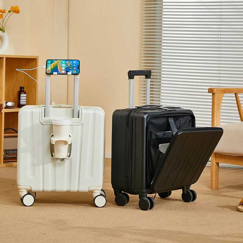 18 inches Suitcase Light Weight Suitcase Large Capacity Travel Case Spinner Wheels Suitcase Small Luggage Compartment Z250905