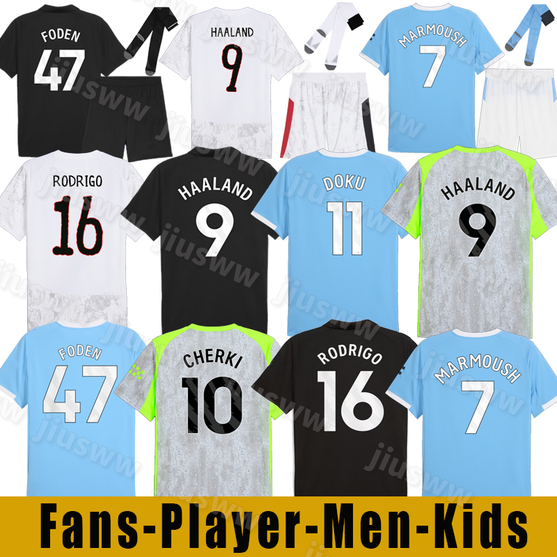 25 26 HAALAND soccer jerseys FODEN MARMOUSH DOKU Cherki KOVACIC GVARDIOL DE BRUYNE DE BRUYNE Reijnders football shirt men kids kits goalkeeper pink DONNARUMMA